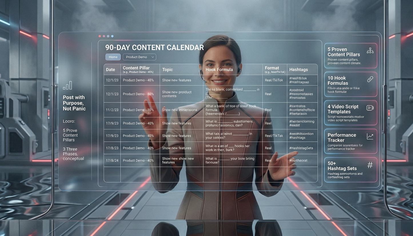 90-Day Content Calendar — Post with Purpose, Not Panic