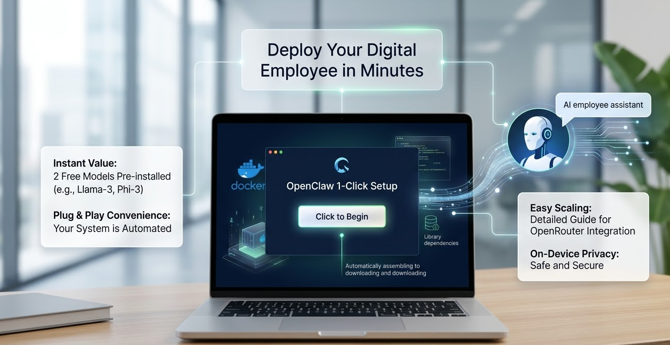 OpenClaw 1-Click Setup – Secure, On-Device AI Assistant Powered by Docker